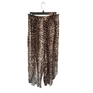 Tini Bikini Leopard Print Coverup pants Size Large